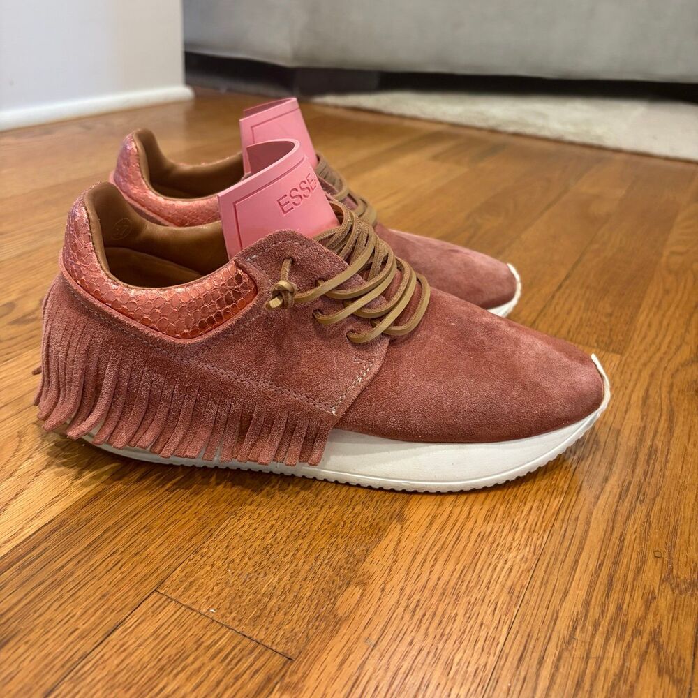 Esseutesse Suede Leather Fringe Sneakers Size 37 US 6.5